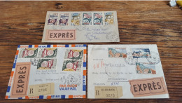 REF A2362  FRANCE OBLITERE COURRIERS EXPRESS FRANCE VERS ETRANGER BLOC - Collections