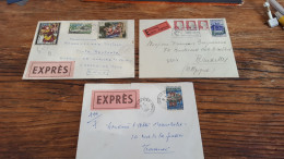 REF A2363  FRANCE OBLITERE COURRIERS EXPRESS FRANCE VERS ETRANGER BLOC - Collections