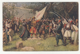 Pajo Jovanović: La Revolte De Takovo Old Postcard Unused B240401 - Malerei & Gemälde