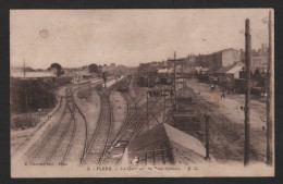 3 - FLERS (61 Orne) La Gare Vue Du Pont Schniez (E. Cherrier édit.) - Flers