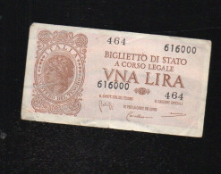 Italie   Billet UNA LIRA 1944  (PPP47292) - Other & Unclassified