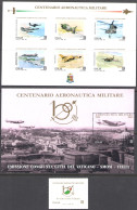 2023 Italia, Centenario Aeronautica Militare - 2 Foglietti Ed 1 Singolo - Nuovi, MNH** - Blokken & Velletjes