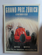 CP - Grand Prix De Zurich 1939 Collection D'affiches Musée Suisse Des Transports - Grand Prix / F1