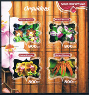 Bloc Sheet Fleurs Orchidées Flowers Orchids  Neuf  MNH **  Guine Bissau 2014 - Orchidées