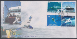 Inde India 2008 FDC Indian Coast Guard, Helicopter, Ship, Boat, Aircraft, Airplane, Aeroplane, First Day Cover - Otros & Sin Clasificación