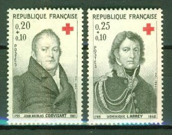 Croix Rouge - Médecins, Médecine - FRANCE - Baron Corvisart, Baron Larrey - N° 1433-1434 ** - 1964 - Unused Stamps