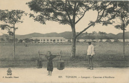 Langson Artillerie Coloniale Travail Enfants Palanche Envoi Mabilat Infirmier Hopital Hanoi - Viêt-Nam