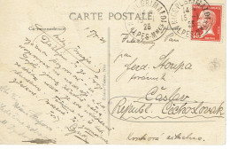 Tarifs Postaux Etranger Du 01-04-1924 (59) Pasteur 45 C. C.P. Etranger Pour La Tchécoslovaquie RARE  15-10-1924 - 1922-26 Pasteur