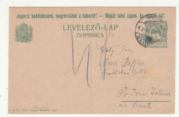 Hungary Croatia, Postal Stationery Postcard Levelező-lap Dopisnica Posted 1918 Bjelovar Pmk B240401 - Croacia