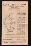 Grenoble (38) Prospectus AUTOCARS RICOU  1934.....(PPP47293) - Dépliants Touristiques