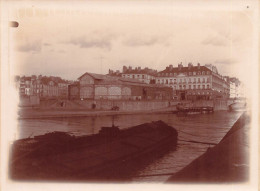 Nantes * Halle Marché Poissonnerie , Péniche Batellerie * Photo Ancienne Circa 1890/1910 * 12x9cm - Nantes