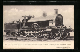 Pc Englische Eisenbahn 1955, L & NW RLY, Four Cylinder Compound Express Engine  - Treinen