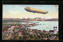AK Friedrichshafen, Graf Zeppelin über Dem Bodensee  - Dirigeables