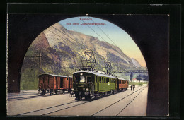 AK Bern-Lötschberg-Simplon-Bahn, Ausblick Aus Dem Lötschbergtunnel  - Sonstige & Ohne Zuordnung