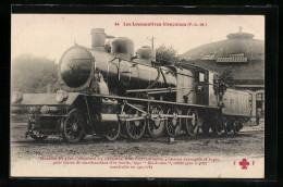 CPA Französische Chemin De Fer, Lokomotive, Machine No. 4726, Compound à 4 Cylindres, Type Mastodon  - Treinen