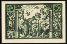 Notgeld Thale /Harz 1921, 10 Pfennig, Ein Reiter Stürzt In Eine Schlucht  - [11] Lokale Uitgaven