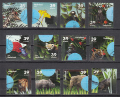 Nederland 2006 Nvph 2441 A Tm L, Mi Nr 2421 - 2432, Bedreigde Dieren, Animals, Lion, Tiger, Monkey, Frog, Compleet - Used Stamps