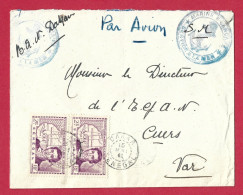 !!! SÉNÉGAL, LETTRE PAR AVION DE LA BASE AÉRONAVALE DE DAKAR POUR LA FRANCE DE 1941 AVEC CACHET DE LA MARINE FRANÇAISE - Brieven En Documenten