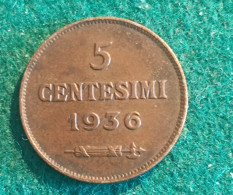 SAN MARINO 5 Centesimi 1936 - Saint-Marin