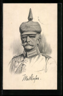 AK Portrait Von Generalfeldmarschall Von Mackensen In Uniform M. Eisernen Kreuz U. Pickelhaube  - Guerre 1914-18