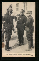AK General Joffre Und General De Castelnau In Uniform Während Einer Konversation  - Weltkrieg 1914-18