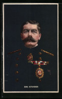 Künstler-AK Heerführer Earl Kitchener In Uniform Mit Orden Und Schnurrbart  - Guerre 1914-18