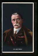 Künstler-AK Sir John French, Heerführer In Uniform Und Mantel  - Guerre 1914-18