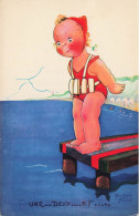 Illustrateur Illustration Beatrice MALLET Une Deux Et ... Petite Fille Natation Baignade - Mallet, B.