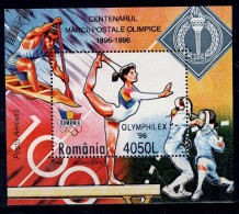 ROMANIA 1996 SUMMER OLYMPIC GAMES ATLANTA MI No BLOCK 302 MNH VF!! - Blocks & Sheetlets