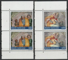 Vatikan 1991 Mi-Nr.1025 +1030 Senkrechtes Paar ** Postfrisch  Restaurierung Der Sixtinischen Kapelle  ( B2875 ) - Unused Stamps