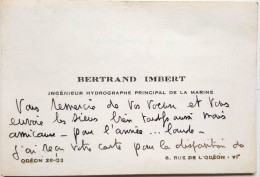 Carte De Bertand Imbert, AGI, Nouvelles De Terre Adélie,Prudhomme, CNRS, Raid Rouillon Station Charcot, EPF - Cartas & Documentos