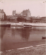 Nantes * Château Et Bateau Lavoir * Photo Ancienne Circa 1890/1910 * 10.x8.4cm - Nantes