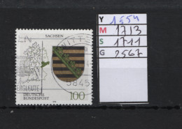 PRIX F. Obl 1554 YT 1713 MIC 1829 SCO 2574 GIB Sachsen  Armoiries Des Länder 1994 75/11 - Oblitérés