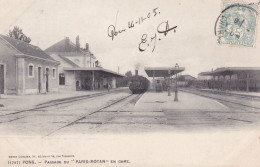 Pons Passage Du Paris Royan En Gare Vapeur SNCF Train Rentrant En Gare 1905 - Pons