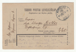 Hungary Croatia Postal Stationery Tabori Postai Levelezőlap Dopisnica Za Bojnu Poštu Posted 1918 Vukovar Pmk B240401 - Kroatien