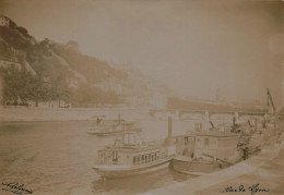 Lyon * Bateaux Quais * Grande Photo Ancienne Circa 1890/1910 * 16.8x11.6cm - Autres & Non Classés