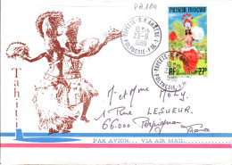 POLYNESIE SEULSUR LETTRE POUR LA FRANCE 1980 - Brieven En Documenten