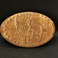 PIECE ECRASEE SEGOVIE COCHON ESPAGNE / SPAIN ELONGATED COIN - Monedas Elongadas (elongated Coins)