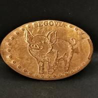 PIECE ECRASEE SEGOVIE COCHON ESPAGNE / SPAIN ELONGATED COIN - Pièces écrasées (Elongated Coins)