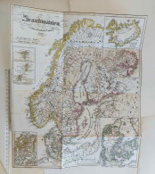 ANTIQUE HISTORICAL MAP SCANDINAVIA CALMARISCHEN UNION 1397 DENMARK - Estampes & Gravures