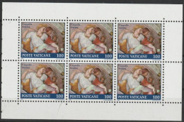Vatikan 1991 Mi-Nr. H-Blatt 2 Mit 6x1024** Postfrisch  Restaurierung Der Sixtinischen Kapelle  ( 56 ) - Ongebruikt