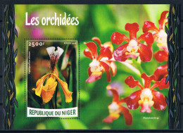 Bloc Sheet Fleurs Orchidées Flowers Orchids  Neuf  MNH **  Niger 2016 - Orchideeën