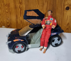 Voiture De Course Et Pilote Action Man Vintage - Jugetes Antiguos