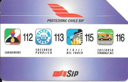 Italy: Prepaid SIP - Protezione Civile - Public Advertising