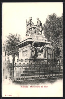 Postal Granada, Monumentó De Colón  - Granada