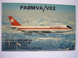 Avion / Airplane / AIR CANADA / Boeing B 747 / Airline Issue / Carte QSL - 1946-....: Era Moderna