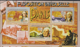 Guinee 2009 Petit Train Decauville Danton Robespierre Prise La Bastille Exposition Universelle De Paris Tour Eiffel MNH - Treinen
