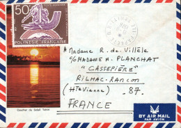 POLYNESIE SEUL SUR LETTRE POUR LA FRANCE 1976 - Lettres & Documents