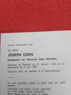 Doodsprentje Joseph Coen / Hamme 27/1/1923 - 8/7/1981 ( Olga Neklesa ) - Religion & Esotérisme