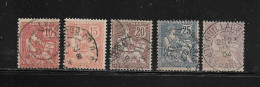 FRANCE  ( FR1 -  264 )  1902  N°  YVERT ET TELLIER  N°  124/128 - Used Stamps